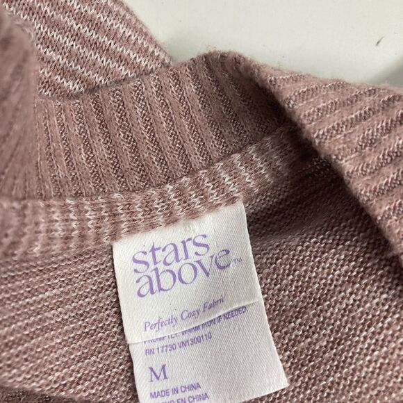 STARS ABOVE, Size Medium, Lavender/Beige Long Sleeve striped dress - Picture 8 of 9